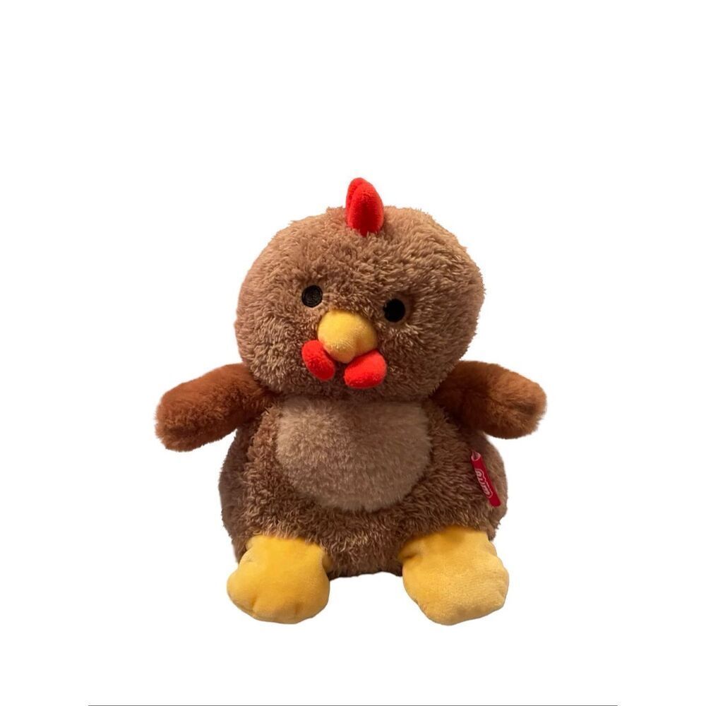 Russ Bum Bumz Tan Red Yellow Hailey The Rooster Plush Stuffed Animal 8"